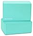 BalanceFrom GoYoga Set of 2 High Density Yoga Blocks, 9″x6″x4″ Each [Newest Version] (Green)thumb 1