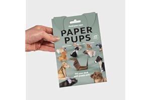 DIY Paper Dogs Kit – 50 Sheets Origami Paper to Fold Cute Dog Figures, Fun Papercraft Activity for Adults & Kids, Desk Decora