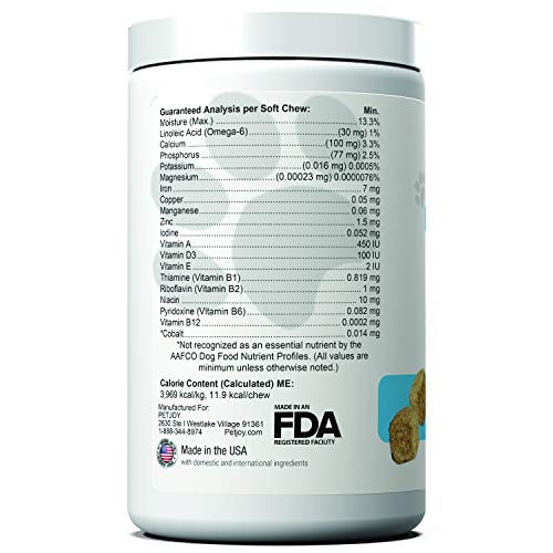 PetJoy Complete Health Daily Includes Vitamin A Vitamin B12 Copper Choline Manganese Vitamin D3 Vitamin E Zinc Iron to Ensure Complete Nutritional Support