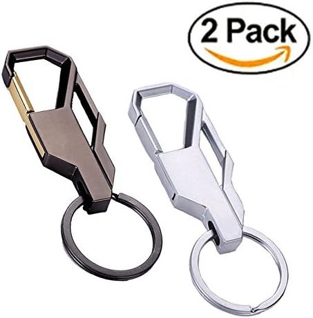Key Chain Zinc Alloy Frosted Upscale Sense of Science and Technology Men and Women Sports Business Gifts（2 Pack