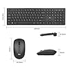 Wireless keyboard and Mouse Set,Rii RK200 Standard Full Size Wireless Keyboard and Mouse 104 Keys for Work Office Home…