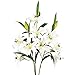Sunm Boutique 35.4 in Artificial Lily Flowers, Real Touch Lily with 6 Full Bloom Heads and 3 Buds, Long Stems Tiger Lily Flower, Latex Lily Flower for Easter Wedding Party Office Home Decor, 3 Pcs