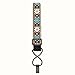 CLOUDMUSIC Ukulele Strap Clip On No Drill J Hook For Soprano Concert Tenor Baritone With Hawaiian Colorful Floral Pattern(Blue White Flower)