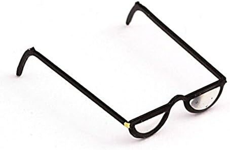 Dollhouse Miniature Black Framed Half Eyeglasses