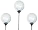 Sogrand 3pcs,Solar Lights Outdoor,3 Color LED Crackle Glass Globe Stainless Steel,Solar Light,Solar Garden Lights,Solar Path Lights,for Lawn Patio Yard Walkway Driveway Pathway Landscape