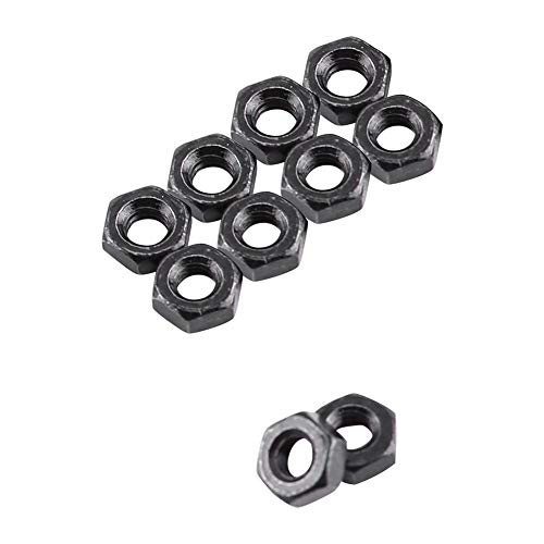 250pcs Screws Nuts, M3 Black Alloy Steel Hex Socket Screws Bolt with Hex Nuts Assortment(Cap Head)