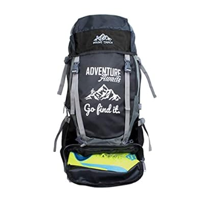 Mount Track Adventure Series 55 Ltrs Rucksack for Hiking & Trekking with Shoe Compartment (Black)