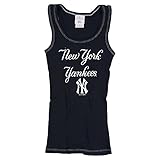 Women's MLB Team Logo Classic Tank Top (New York Yankees, Large)
