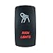 QUNQI STAR 5 pin Laser Backlit Rocker Switch Rock Lights 20A 12V On/Off LED Light Toggle Switch with Jumper Wires Set（Rock Lights,Red）