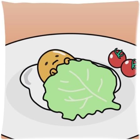 Gudetama Zippered Pillow Cases 18x18 (Twin sides)