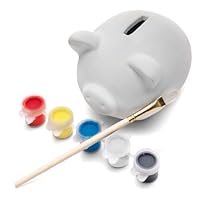 eBuyGB Paint Your Own Ceramic Pottery Piggy Bank / Money Box