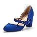 DREAM PAIRS Women's Charleen Royal Blue Classic Fashion Closed Toe High Heel Dress Pumps Shoes Size 10 M US
