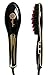 Eqoba Ceramic Hair Straightener Brush with Anti-Scald Protection and LCD Display Black