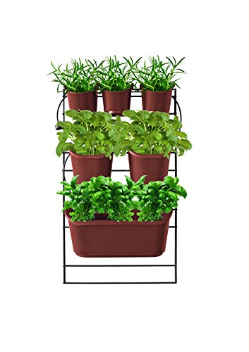 Watex WX050 Metal Green Wall Kit Vertical Planter, Terra Cotta