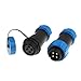 Ideapro Pair Waterproof Aviation Cable Connector + Socket SP21-4 4 Pin IP68