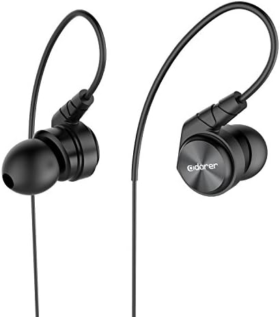 Tongxin M9 Full Metal Monitors Noise Isolating over the ear of In-Ear Earbuds Earphones Stereo Headphones with Microphone for iPhone, iPad, Android (Black)