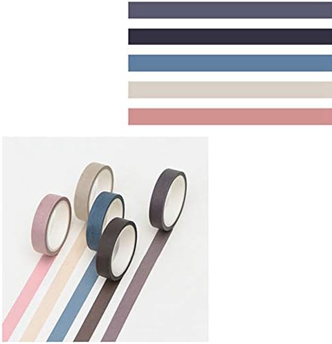 Bainuojia Washi Tape – Masking Tape Decorative Colourful – Creative Design Colourful Patterns Paper Tape – Adhesive Tapes DIY Scrapbook