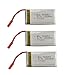 sea jump accessories 3PCS 3.7V 1200mah Lithium Battery + 6in1 Charger for huanqi 898B H11D H11C MJX T04 T05 T25 M03 Remote Control Aircraft Parts Drone Parts