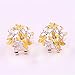 Banggood Lady Charming Bloomy Clover Flowers Rhinestone Ear Stud Earrings Ornaments 2pcs