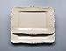 LOK-OSEMILE Gourmet Art Crackle Set of 2 Melamine Rectangular Serving Trays/Platters Cream 17