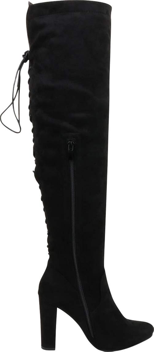 arnella corset back thigh high boot