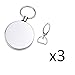 Kare and Kind Heavy Duty Retractable Reel with Belt Clip, 40 inch Steel Cord, Chrome Metal case, Belt Loop Clasp & Key Ring, Clasps Swivel Clips for Key/ID Badge (3PCS)
