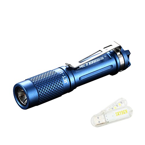 Bundle: JETBeam-UV Flashlight Detection For Fluorescent Agent and Forged Note With Skyben USB Light (Blue)