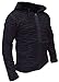 Gheri Men's Cotton Black Razor Cut Ripped Hoodie Jacket Winter X-Large