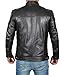 Decrum Motorcycle Jackets for Men - Black Slim Fit Biker Leather Jacket Mens
