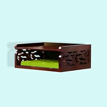 RGRANDSONS Wooden Wall Setup Box Shelf, Holder, Stand Brown