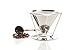 PreciseBrew Removable Stainless Steel Paperless Pour Over Coffee Dripper Set with Double Mesh Filter, Stand, and Coffee Scoop