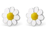 .925 Sterling Silver Hypoallergenic Daisy Stud Earrings for Girls - Nickel Free - GIFT BOXED