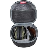 Hermitshell Hard Travel case fits Howard Leight Impact Sport OD Electric Earmuff and Genesis Sharp-Shooter Safety Eyewear Glasses