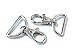50 Metal Swivel Clasps Lanyard Snap Hook Lobster Claw Clasp Jewelry Findings 1 5/8