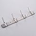 KES SUS 304 Stainless Steel Towel/Coat Hook Rack Rail Shelf with 4 Hooks Robe Hanger Bathroom Storage Organizer Wall Mount Brushed Finish, AH203H4-2