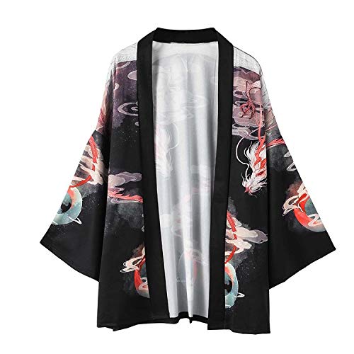 Traditional Japanese Kimonos Cardigan Men Women Summer Japanese Kimono Asian,9,XXL