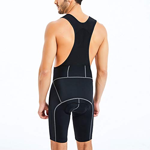 CATENA Men's Cycling Bib Shorts 3D Padded Bike Short Breathable Bicycle Tights Black, X-Small - Thumbnail 5