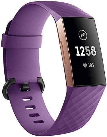 Dolank compatible with Fitbit Charge 3 Strap, Premium TPU Sport Replacement Bands Adjustable Wristband Fitness Accessories Small Large Women Men for Fitbit Charge 3 Advanced Health & Fitness Tracker