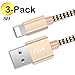 Lightning Cable,Becaso Charger Cable for iPhone 6/6s/6 Plus/6s Plus/iPhone 5/5s/iPhone 7/7 Plus,3-Pack(5ft/1.5M) Nylon Braided Charging Cable for iPhone Lightning iOS Devices