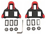 hothuimin Bike Cleats Self-locking Road Cycling Bicycle Cleat Set Compatible with Shimano&Look (red)