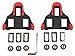 hothuimin Bike Cleats Self-locking Road Cycling Bicycle Cleat Set Compatible with Shimano&Look (red)