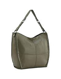 Bolso de piel auténtica con diseño de copo de plata