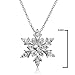 Snowflake Pendant-Necklace made with SWAROVSKI CRYSTALS in Sterling Silver on an 18in. Sterling Silver Chain