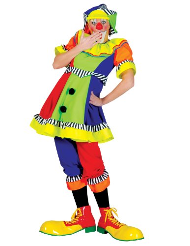 Ladies Spanky Stripes Clown Costume - Womens Large