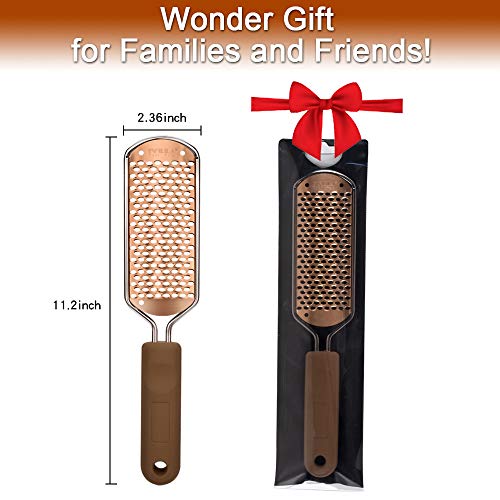 Foot File Callus Remover - INFILILA Pedicure Foot File Feet Callus Remover Large Foot Rasp Foot Scrubber Professional Stainless Steel Callus File for Wet and Dry Feet