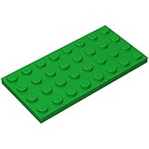 Classic Building Plate 4x8, 100 Piece Green Bulk Plates, Compatible with Lego Parts and Pieces 3035, Compatible with All Major Brick Brands(Colour: Green)