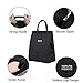 NovoLido Insulated Lunch Bag with Zipper, Reusable Lunch Box, Foldable Container Bag, Picnic Travel Office School Shopping Bag for Men Women Boys Girls Children Students Kids, Black (Black, Small)