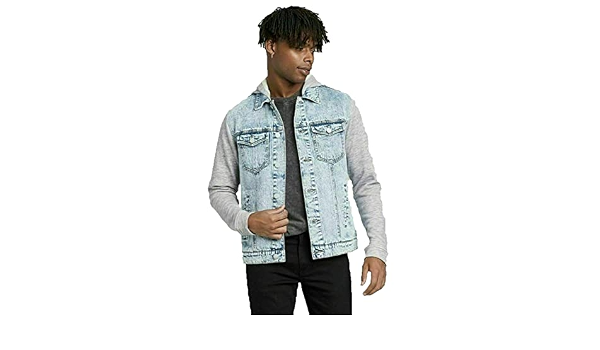French Terry Trucker Denim Jacket 