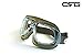 CRG Sports Motorcycle Goggle Vintage Aviator Pilot Style Cruiser Scooter Motocross Goggles for Men, Women, Adults