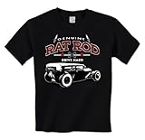 Genuine Rat Rod Drive Hard - Classic Vintage Hot Rod Mens T-Shirt XL Black